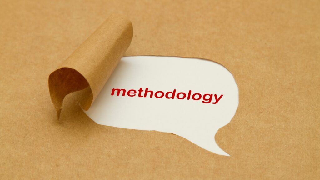 Image of brown paper torn to show the word Methodology - welcome to the project Methodology forum